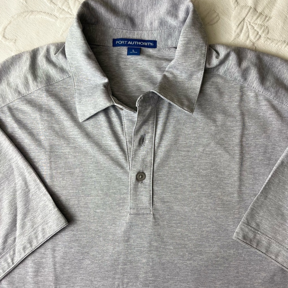 Mens large port authority dri fit polo